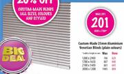 Custom-Made 25mm Aluminium Venetian Blinds-1780x1650mm
