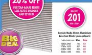 Custom-Made 25mm Aluminium Venetian Blinds-1200x2900mm