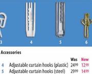 Adjustable Curtain Hooks(Steel)