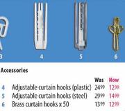 Brass Curtain Hooksx50