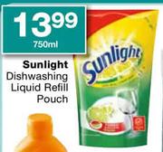 Sunlight Dishwashing Liquid Refill Pouch-750ml