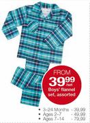 Boys' Flannel Set Assorted 3-24 Months