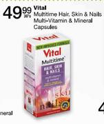 Vital Multitime Hair, Skin And Nails Multivitamin And Mineral Capsules-30's
