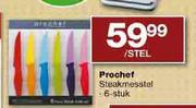 Prochef Steakmesstel-6 stuk per stel