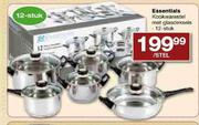 Essentials Kookwarestel Met Glasdeksels-12 stuk per stel