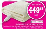 Pure Pleasure Queen Fitted Fleece Blanket-Each