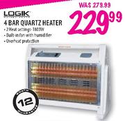 Logik 4 Bar Quartz Heater-1800W