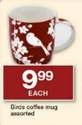 Birds Coffee Mug Assorted-Each