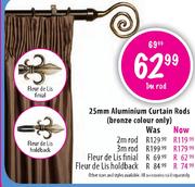 Aluminium 25mm Curtain Rods-Fleur De Lis Holdback