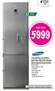 Samsung Metallic Silver Bottom Freezer Fridge with Water Dispenser-318Ltr((RL41WCIHI)