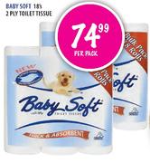 Baby Soft 2 Ply Toilet Tissue-18's Per Pack