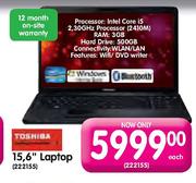 Toshiba 15.6" Laptop 