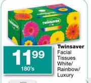 Twinsaver Facial Tissues White/Rainbow/Luxury-180's