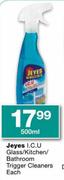 Jeyes I.C.U. Glass/Kitchen/Bathroom Trigger Cleaner-500Ml