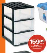 Quality Mobile 3-Drawer Storage Box