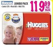 Huggies Jumbo Pack Junior-58's, Maxi-68's & Midi-78's Per Pack