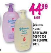 Johnson's Baby Wash Top To Toe Or Bedtime Bath-550ml