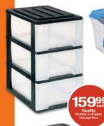 Quality Mobile 3-Drawer Storage Box