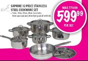Tissolli Saphire Stainless Steel Cookware Set-12 Piece