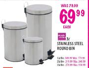 Simple Choice Stainless Steel Round Bin-3l