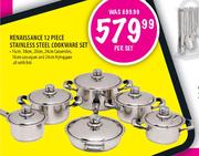 Renaissance Stainless Steel Cookware Set-12 Piece