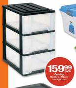Quality Mobile 3-Drawer Storage Box