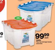 Addis Flip-Top Storage Boxes-45Ltr Each