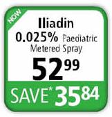 LLiadin 0.025% Paediatric Metered Spray