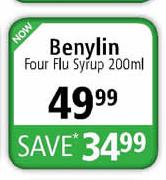 Benylin Four Flu Syrup-200Ml