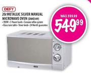 Defy Metallic Silver Manual Microwave Oven-20Ltr(DMO349)