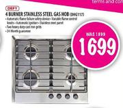 Defy 4 Burner Stainless Steel Gas Hob(DHG117)