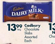 Cadbury Chocolate Slabs-180gm