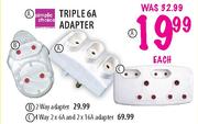 Simple Choice 4 Way 2 x 6A and 2 x 16A Adapter