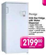 Prestige Bar Fridge With Water Dispenser-230l