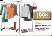 Home Double Bar Garment Rack-Each