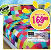 Always Home Pixellation Double Duvet Cover-Each