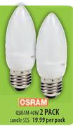 Osram 40W Candle SES-2 Pack