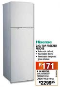 Hisense Top Freezer Fridge-220ltr