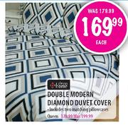 Always Home Double Modern Diamond Duvet Cover-Each
