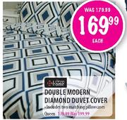 Always Home Queen Modern Diamond Duvet Cover-Each