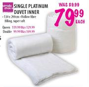 Simple Choice Double Platinum Duvet Inner-Each