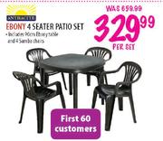 Ebony 4 Seater Patio Set-Per Set