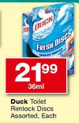 Duck Toilet Rimlock Discs Assorted, Each-36ml