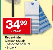 Essentials Kitchen Towels-2 per pack