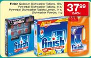 Finish Quantum Dishwasher Tablets, 10's/Powerball Dishwasher Tablets,14's/Dishwasher Powder,1kg-each