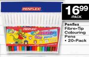 Penflex Fibre-Tip Colouring Pens-20-Pack per pack