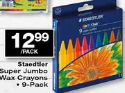 Staedtler Super Jumbo Wax Crayons-9-pack per pack
