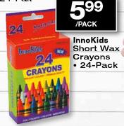 InnoKids Short Wax Crayons-24-pack per pack