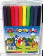 Fibre Tip Colouring pens -10 Pack