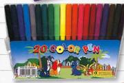 Fibre Tip Colouring Pens -20 Pack